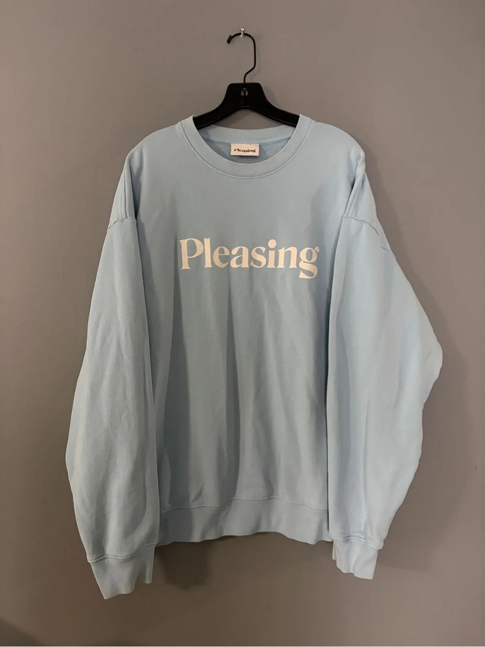 Pleasing Logo Crewneck Sweatshirt - Pale Blue